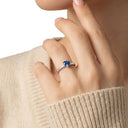 AMOR women's ring, rhodium-plated 925 sterling silver, view 2