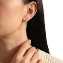 AMOR women's hoop earrings, gold-plated 925 sterling silver, view 2
