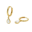 AMOR women's hoop earrings, gold-plated 925 sterling silver, main image