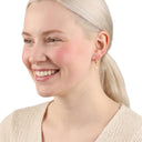 AMOR Creolen Damen, 925 Silber vergoldet, am Model