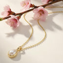 AMOR women's pendant necklace, gold-plated 925 sterling silver, view 7
