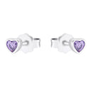 PRINZESSIN LILLIFEE girls' stud earrings, rhodium-plated 925 sterling silver, purple, view 8