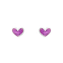 PRINZESSIN LILLIFEE girls' heart stud earrings in 925 sterling silver