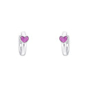PRINZESSIN LILLIFEE girls' hoop earrings, rhodium-plated 925 sterling silver, purple, view 3