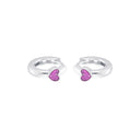 PRINZESSIN LILLIFEE girls' hoop earrings, rhodium-plated 925 sterling silver, purple, view 4
