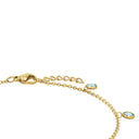 AMOR Fußkette Damen, Edelstahl IP gold, Zirkonia blau, Ansicht 3