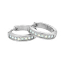 AMOR women's hoop earrings, stainless steel, view 4