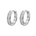 AMOR women's hoop earrings, stainless steel, view 5