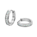 AMOR women's hoop earrings, stainless steel, main image