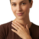 AMOR women's ring, 375 gold, worn by model