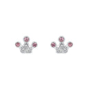 PRINZESSIN LILLIFEE girls' crown stud earrings in 925 sterling silver