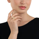 NOELANI women's ring, stainless steel with gold IP plating, view 2
