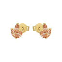 AMOR Ohrring (Ohrstecker) Damen, 925 Silber vergoldet, Zirkonia beige, Ansicht 4