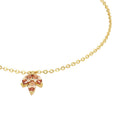 AMOR Armband Damen, 925 Silber vergoldet, Zirkonia apricot, Ansicht 3