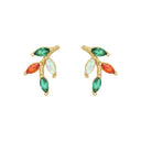 AMOR Ohrring (Ohrstecker) Damen, 925 Silber vergoldet, Opal weiß, Ansicht 3