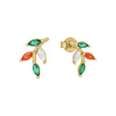 AMOR Ohrring (Ohrstecker) Damen, 925 Silber vergoldet, Opal weiß, Hauptbild