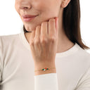 AMOR Armband Damen, 925 Silber vergoldet, Zirkonia grün, Ansicht 2