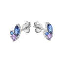AMOR women's stud earrings, rhodium-plated 925 sterling silver, view 3