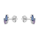 AMOR women's stud earrings, rhodium-plated 925 sterling silver, view 5