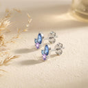 AMOR women's stud earrings, rhodium-plated 925 sterling silver, view 6