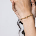 NOELANI women's bracelet, stainless steel with gold IP plating, view 2