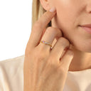 AMOR women's ring, gold-plated 925 sterling silver, view 2