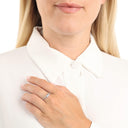 AMOR Ring Damen, 925 Silber rhodiniert, Zirkonia weiß, Ansicht 2