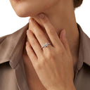 AMOR women's ring, rhodium-plated 925 sterling silver, view 2