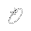 AMOR women's ring, rhodium-plated 925 sterling silver, main image