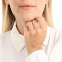 AMOR Ring Damen, 925 Silber rhodiniert, Zirkonia rosa, Ansicht 2