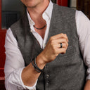 Men's ring, worn by model