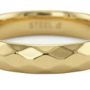 AMOR unisex ring, stainless steel with gold IP plating, view 5