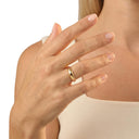 AMOR Ring Damen, Herren, Unisex, Edelstahl IP gold, Ansicht 2