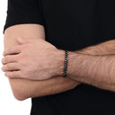AMOR Armband Unisex, Edelstahl IP silber schwarz, Ansicht 3