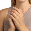 AMOR women's ring, 375 gold, white cubic zirconia, view 2
