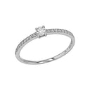 AMOR Ring Damen, 375 Weißgold rhodiniert, Zirkonia weiß, Hauptbild