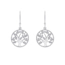AMOR Ohrring (Ohrhänger) Damen, 925 Silber rhodiniert, Motiv Lebensbaum, Zirkonia 8, Ansicht 3