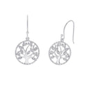 AMOR Ohrring (Ohrhänger) Damen, 925 Silber rhodiniert, Motiv Lebensbaum, Zirkonia 8, Hauptbild