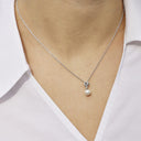 AMOR Halskette Damen, 925 Silber rhodiniert, am Model