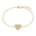 AMOR Armband Damen, 925 Silber vergoldet, Motiv Herz, Hauptbild