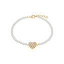 AMOR Armband Damen, 925 Silber vergoldet, Motiv Herz, Hauptbild