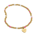 AMOR women's bracelet, stainless steel with silver and gold IP plating, bright pink, view 3