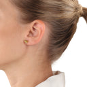 AMOR Ohrring (Ohrstecker) Damen, Edelstahl IP gold, Motiv Herz, Ansicht 2