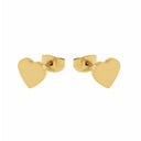 AMOR Ohrring (Ohrstecker) Damen, Edelstahl IP gold, Motiv Herz, Ansicht 4