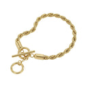 AMOR unisex bracelet, stainless steel with gold IP plating, view 4