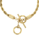 AMOR unisex bracelet, stainless steel with gold IP plating, clasp