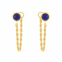 AMOR Ohrring (Ohrhänger) Damen, 925 Silber vergoldet, Lapis blau, Ansicht 3