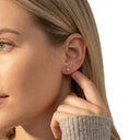 AMOR women's stud earrings, gold-plated 925 sterling silver, view 2