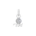AMOR Anhänger (Charm) Damen, 925 Silber rhodiniert, Motiv Krake, Zirkonia weiß, Hauptbild