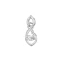 AMOR women's charm, rhodium-plated 925 sterling silver, back